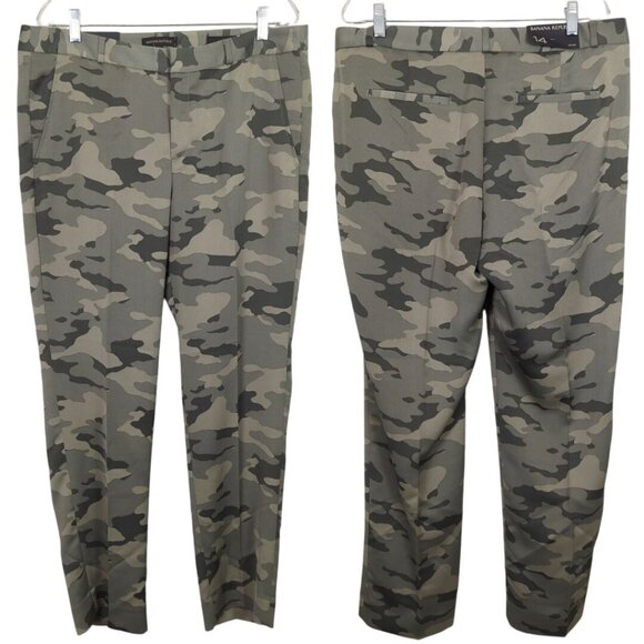 Banana Republic Womens Sz 14 Pants Ryan Camo print Mid Rise - Picture 1 of 14